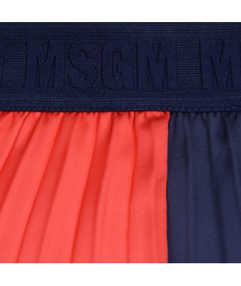 MSGM Girls Skirt - & Navy Pleated Skirt rembourrage situé sous