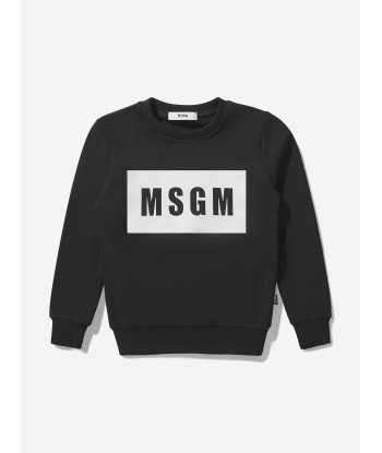 MSGM Unisex Cotton Logo Sweatshirt pas cher