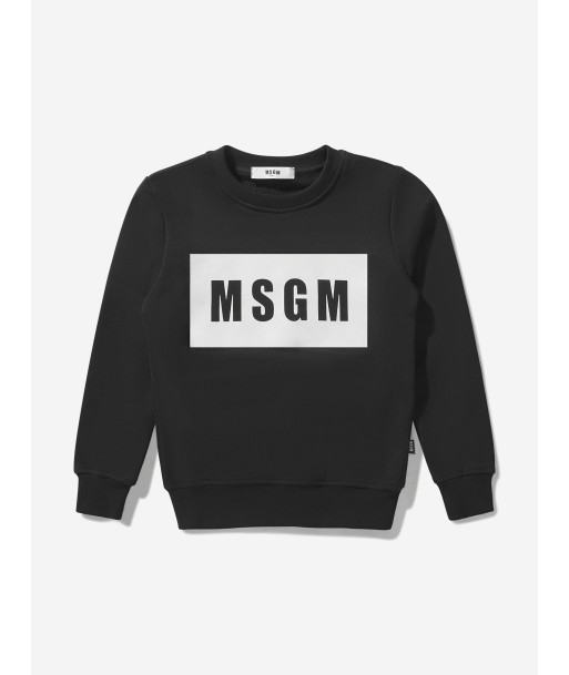 MSGM Unisex Cotton Logo Sweatshirt pas cher