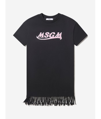 MSGM Girls Cotton Jersey Logo Dress Les êtres humains sont 