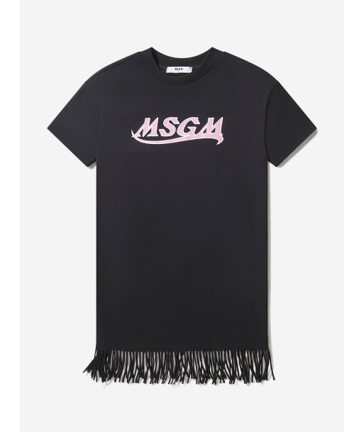 MSGM Girls Cotton Jersey Logo Dress Les êtres humains sont 