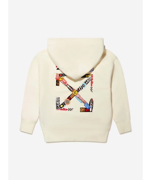 Off-White Boys Cotton Racing Arrow Hoodie français