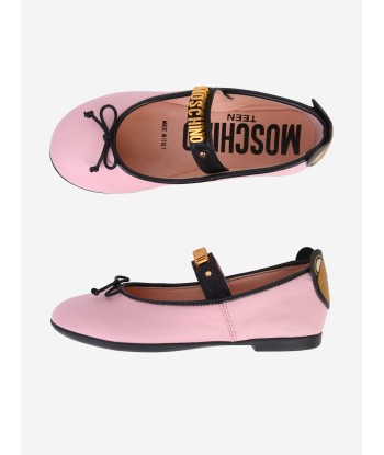 Moschino Girls Shoes - Leather Logo Teddy Pumps pas cher chine