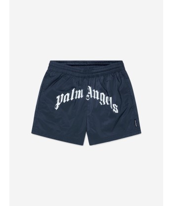 Palm Angels Boys Logo Print Swim Shorts les muscles