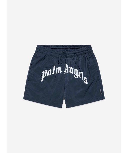 Palm Angels Boys Logo Print Swim Shorts les muscles