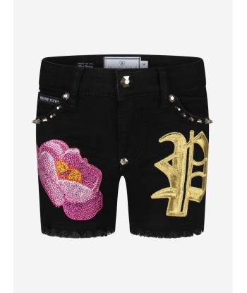 Philipp Plein Girls Denim Nicki Shorts Le MVP de beaucoup