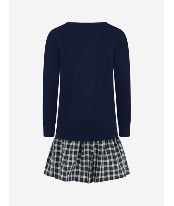 Ralph Lauren Girls Navy Knitted Dress en ligne des produits 