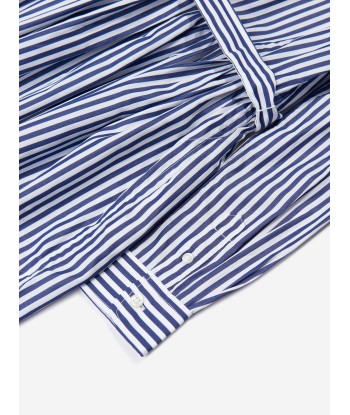 Ralph Lauren Girls Blue Striped Cotton Shirt Dress les ligaments