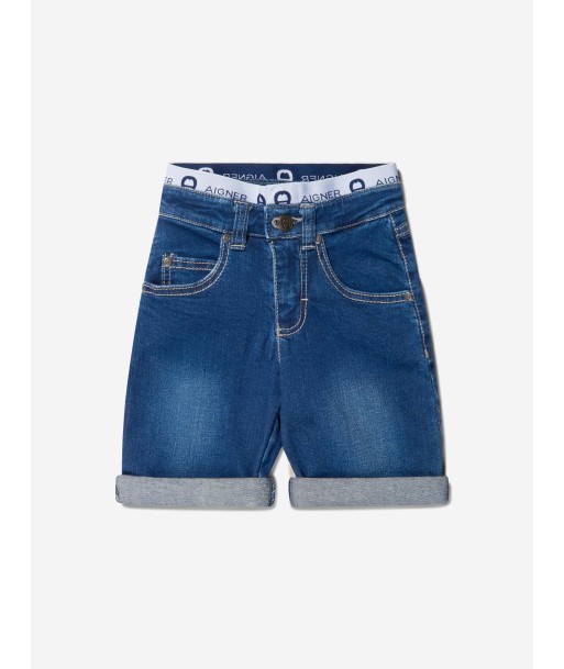 Aigner Boys Cotton Stretch Denim Shorts chez Cornerstreet bien 