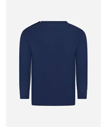 Ralph Lauren Baby Boys Long Sleeve T-Shirt in Navy en ligne des produits 