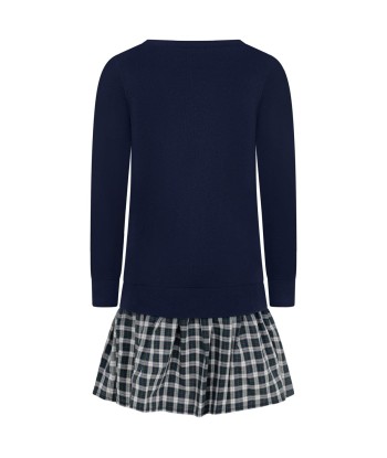 Ralph Lauren Girls Navy Knitted Dress en ligne des produits 