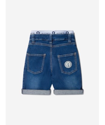 Aigner Boys Cotton Stretch Denim Shorts chez Cornerstreet bien 