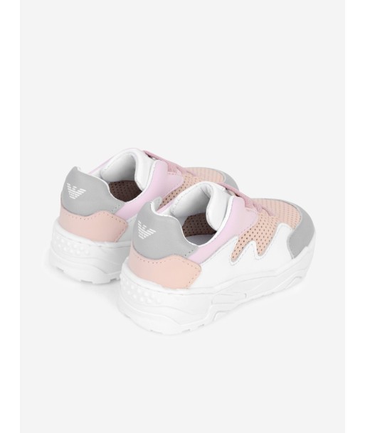 Emporio Armani Girls Trainers - Pink & Grey Leather Trainers vous aussi creer 