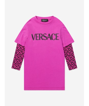 Versace Girls Long Sleeve T-Shirt Dress Livraison rapide