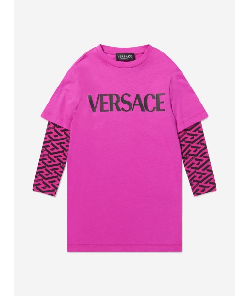 Versace Girls Long Sleeve T-Shirt Dress Livraison rapide