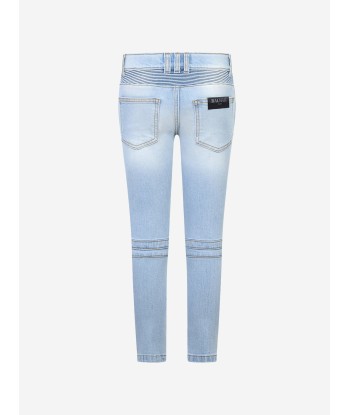 Balmain  Denim Biker Jeans en linge