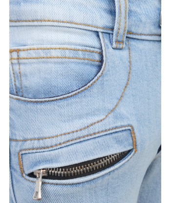 Balmain  Denim Biker Jeans en linge