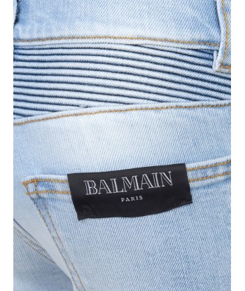 Balmain  Denim Biker Jeans en linge