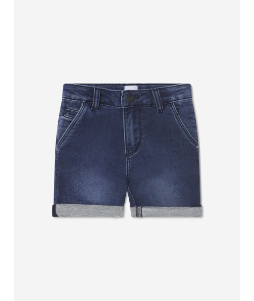 BOSS Boys Cotton Denim Fleece Shorts store