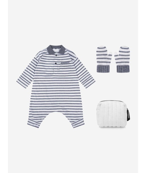 Burberry Baby Boys Striped Romper Gift Set brillant des détails fins