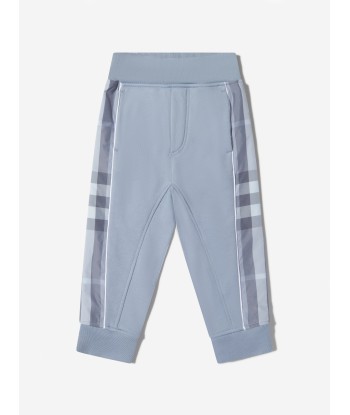 Burberry Boys Cotton Check Trim Joggers de pas cher