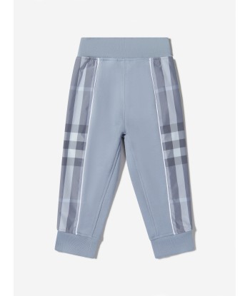 Burberry Boys Cotton Check Trim Joggers de pas cher