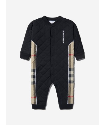 Burberry Baby Unisex Cotton Check Trim Romper sélection de produits