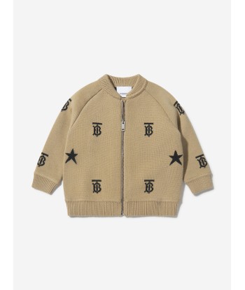 Burberry Baby Boys Wool Star And Monogram Zip Up Top Livraison rapide