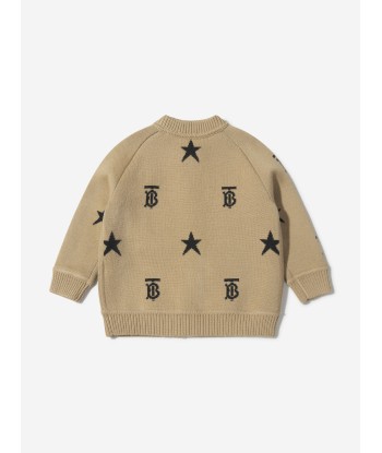 Burberry Baby Boys Wool Star And Monogram Zip Up Top Livraison rapide