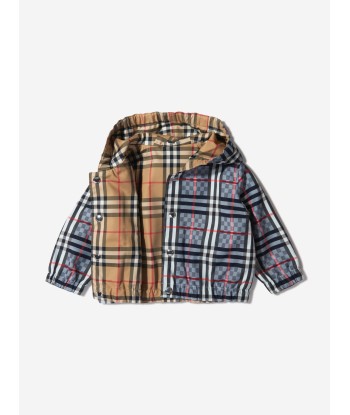 Burberry Baby Boys Cotton Check Hooded Jacket JUSQU'A -70%! 