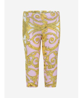 Versace Baby Girls Pink & Baroque Leggiings livraison et retour toujours gratuits