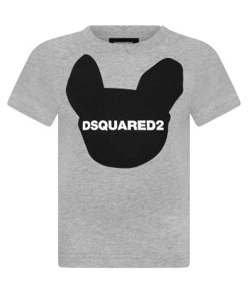 Dsquared2 Baby Grey Cotton Jersey T-Shirt du meilleur 