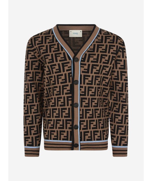 Fendi Boys Cardigan - Wool FF Logo Cardigan Les êtres humains sont 