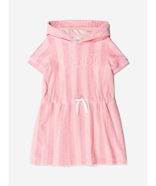 Fendi Girls Cotton Striped Hooded Dress 50-70% off 