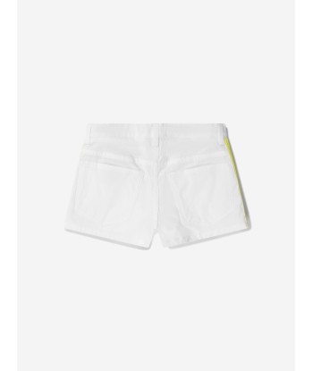 Fendi Girls Cotton Garbardine Logo Trim Shorts acheter