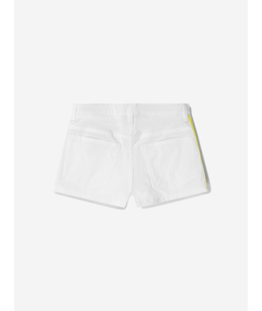 Fendi Girls Cotton Garbardine Logo Trim Shorts acheter