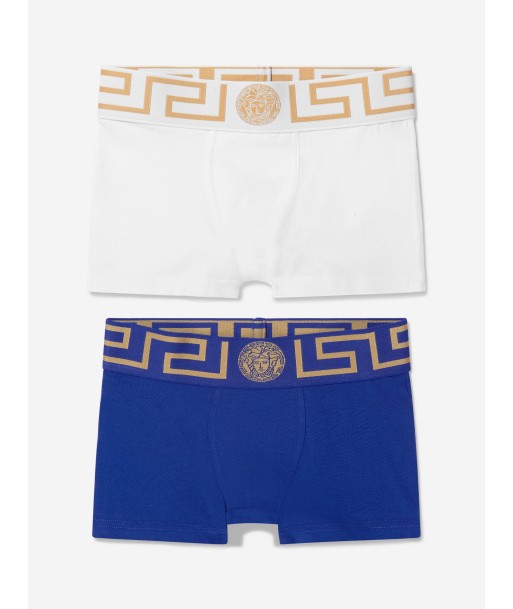 Versace Boys Organic Cotton Boxer Shorts Set (2 Pack) brillant des détails fins