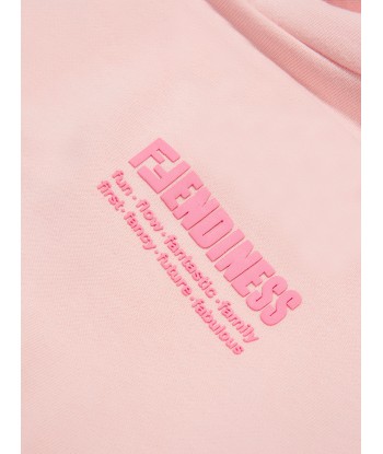 Fendi Girls Cotton Cropped Logo Hoodie acheter