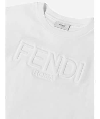 Fendi Girls Cotton Logo Print Dress à prix réduit toute l'année