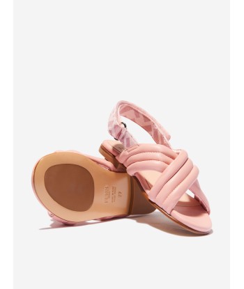 Fendi Girls Leather Logo Strap Sandals d'Europe débarque