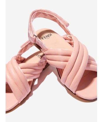 Fendi Girls Leather Logo Strap Sandals d'Europe débarque