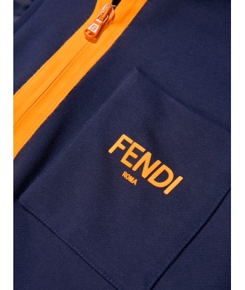 Fendi Boys Cotton And Nylon FF Logo Jacket Faites des économies