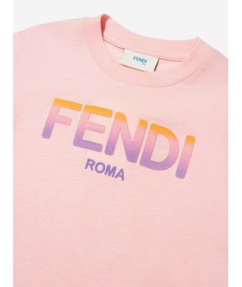 Fendi Girls Jersey Logo T-Shirt hantent personnes