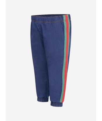 Gucci Baby Boys Cotton Denim Joggers 2023