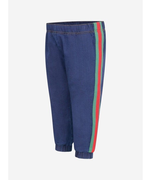 Gucci Baby Boys Cotton Denim Joggers 2023