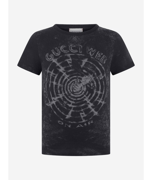 Gucci Boys Cotton Web T-Shirt en stock