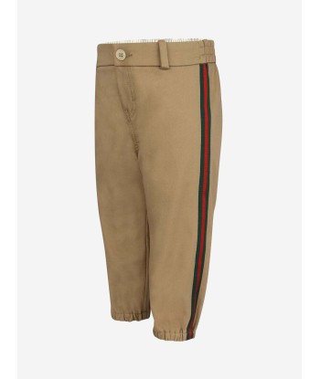 GUCCI Boys Beige Stretch Gabardine Trousers À commander