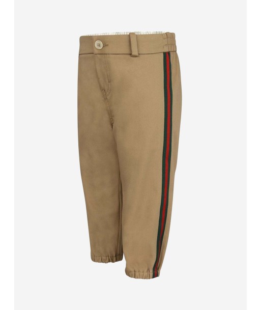 GUCCI Boys Beige Stretch Gabardine Trousers À commander