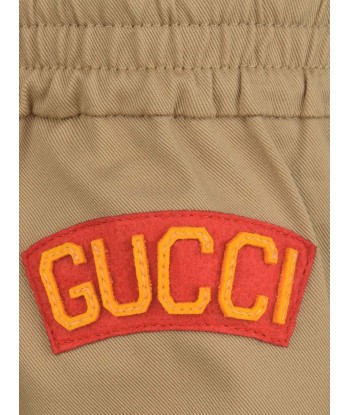 GUCCI Boys Beige Stretch Gabardine Trousers À commander