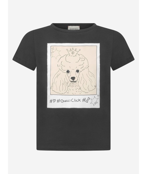 Gucci Girls Charcoal Cotton Polaroid Print T-Shirt Venez découvrir notre 